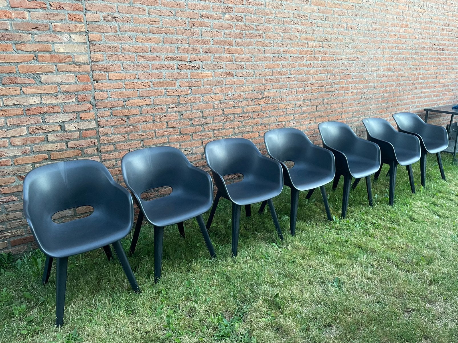 Allibert tuinstol Akola grafiet 7 stuks, Ophalen, Gebruikt, Kunststof