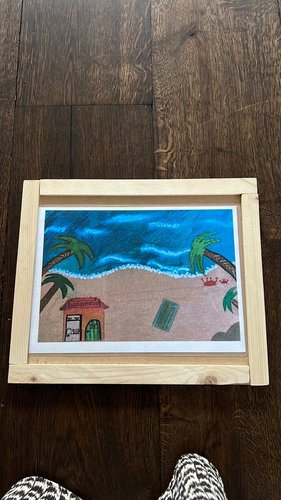 Handgemaakt schilderij - leuk voor een kinderkamer, Antiek en Kunst, Kunst | Schilderijen | Klassiek, Ophalen of Verzenden, Gedateerd