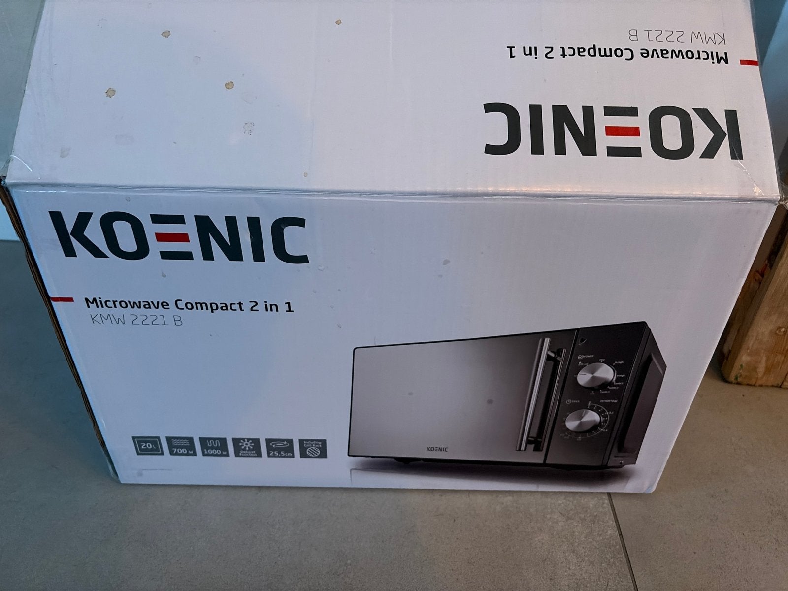 Koenic KMW 2221 B Compacte Combimagnetron 2-in-1, Ophalen, Combimagnetron, Minder dan 45 cm, Draaiplateau