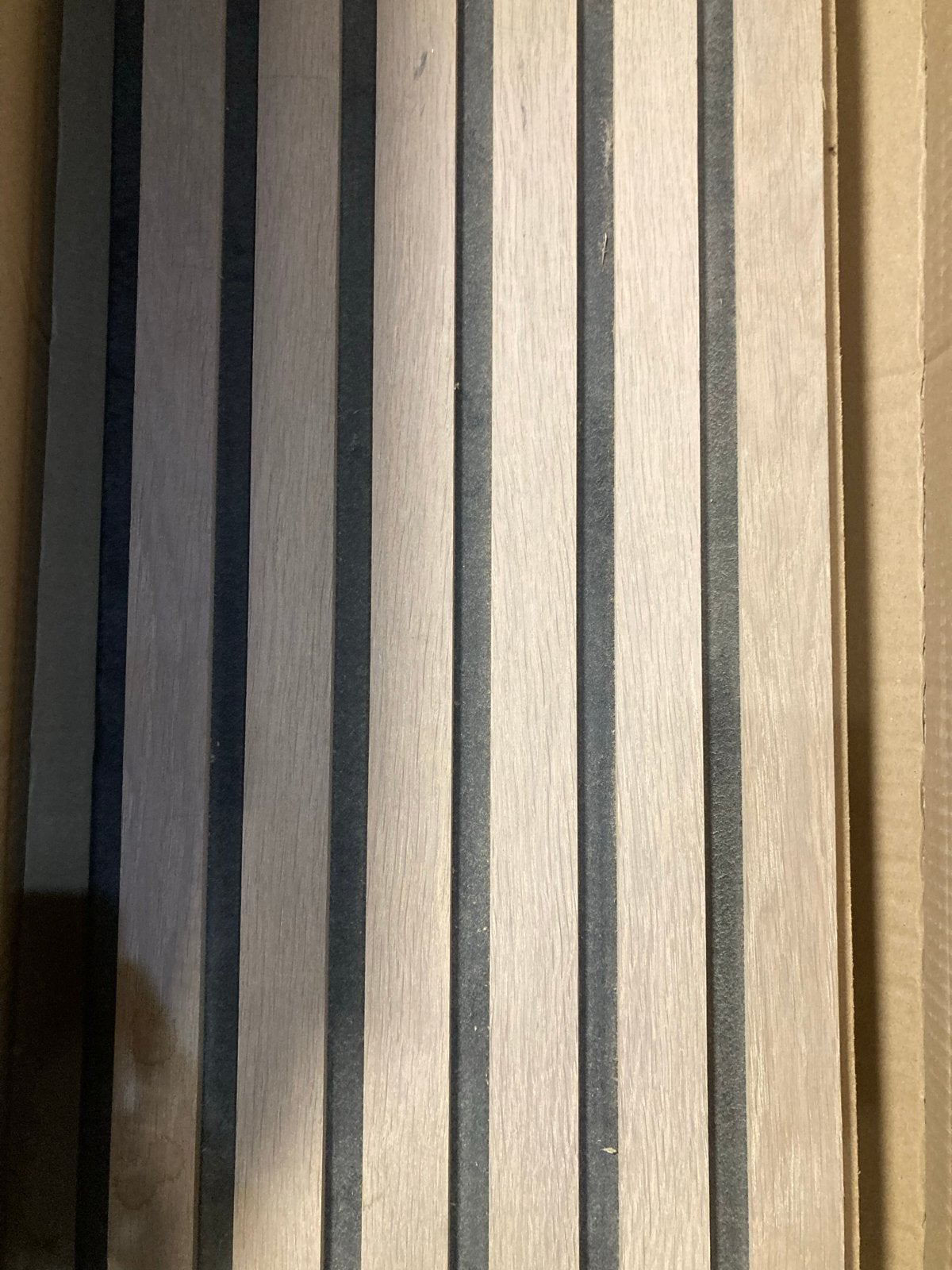 Lattenpaneel Eiken Whitewash met Zwart Vilt - Volledig Hout, Ophalen of Verzenden, Nieuw