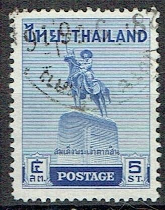 Thailand monument standbeeld Militair te paard, Verzenden, Gestempeld, Plaats of Gebouw