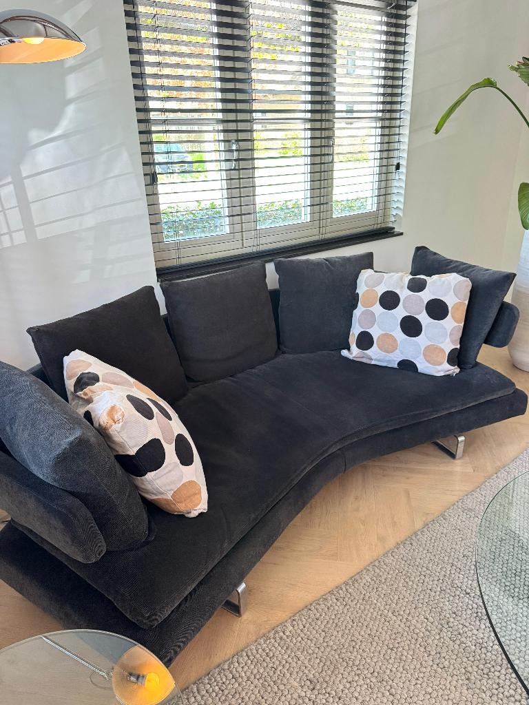 B&B Italia Arne Antraciet set 3-zitsbank, Ophalen, Gebruikt, Design Modern, Driepersoons