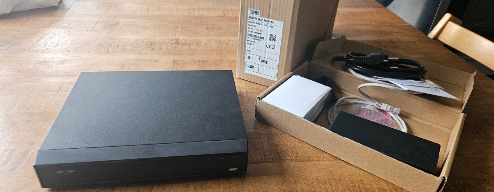 8-kanaals HD NVR 4K met 1TB harddisk, Ophalen of Verzenden, Nieuw