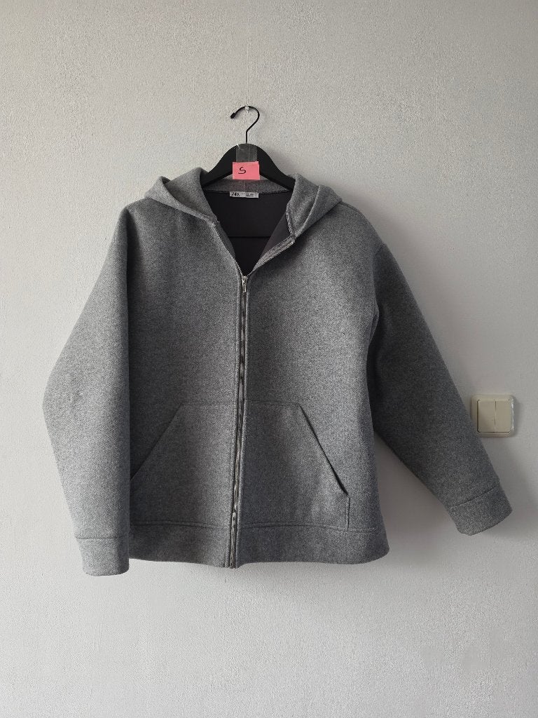 Zara sweatshirt , jas  maat S, Kleding | Heren, Jassen | Zomer, Zara, Ophalen of Verzenden, Zo goed als nieuw, Grijs