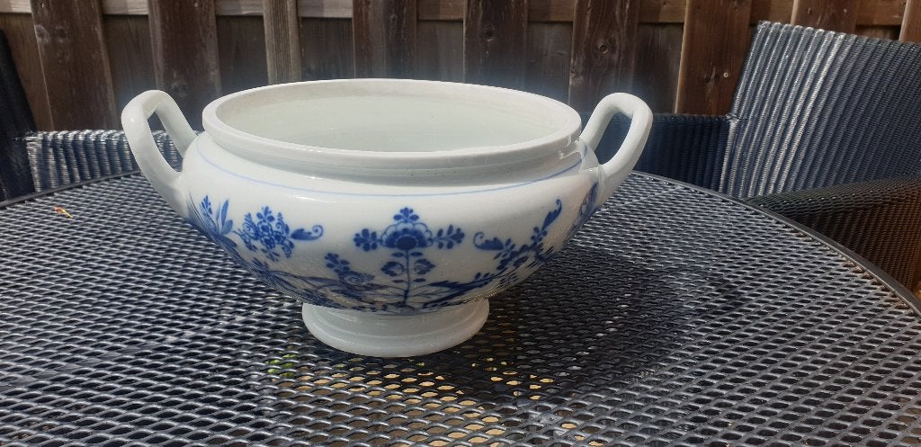 Antiek porselein soepterrine Meissen, Antiek en Kunst, Ophalen of Verzenden