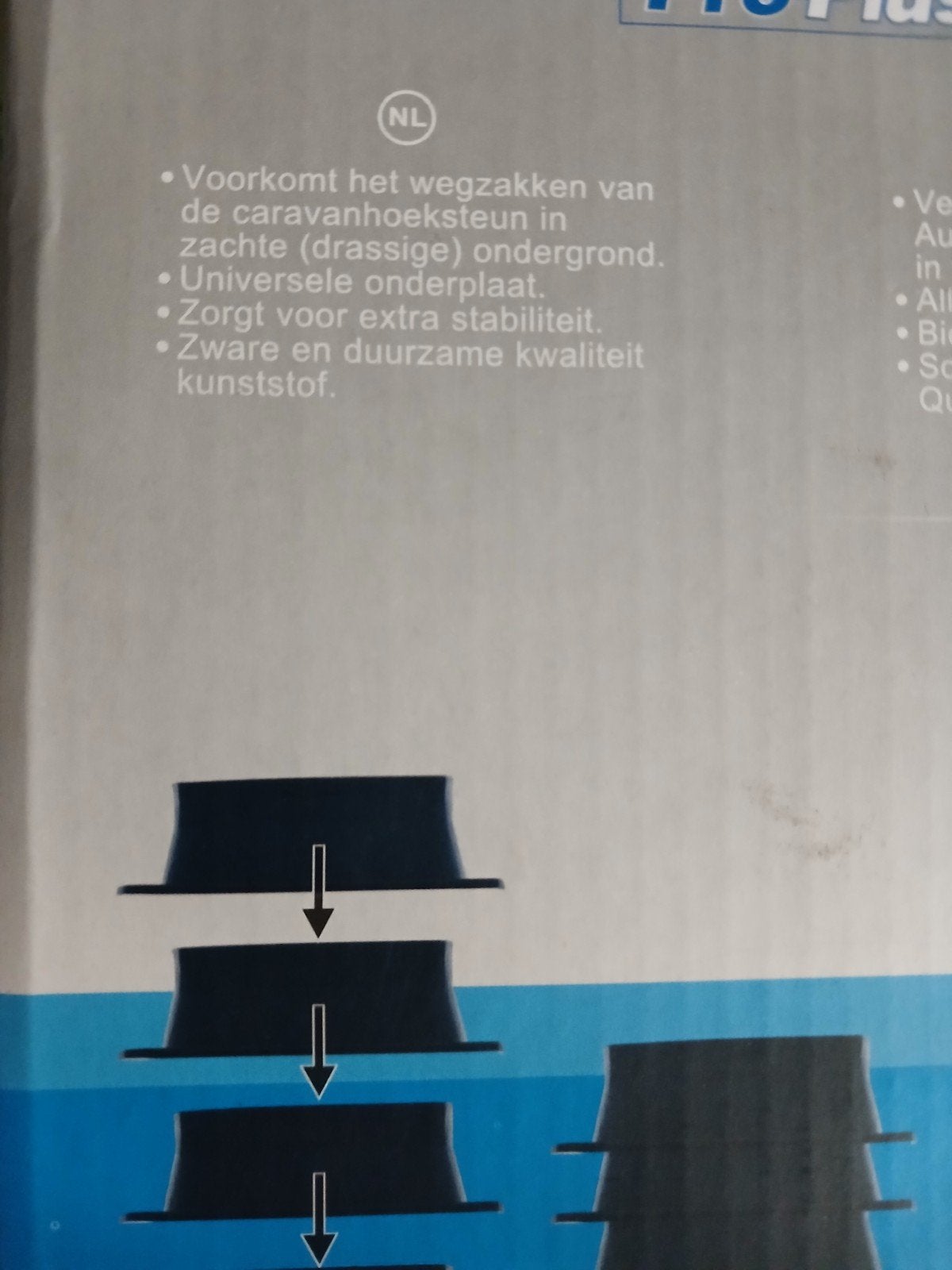 Pro-Plus Caravan Hoeksteun Platen (4 stuks), Ophalen, Nieuw