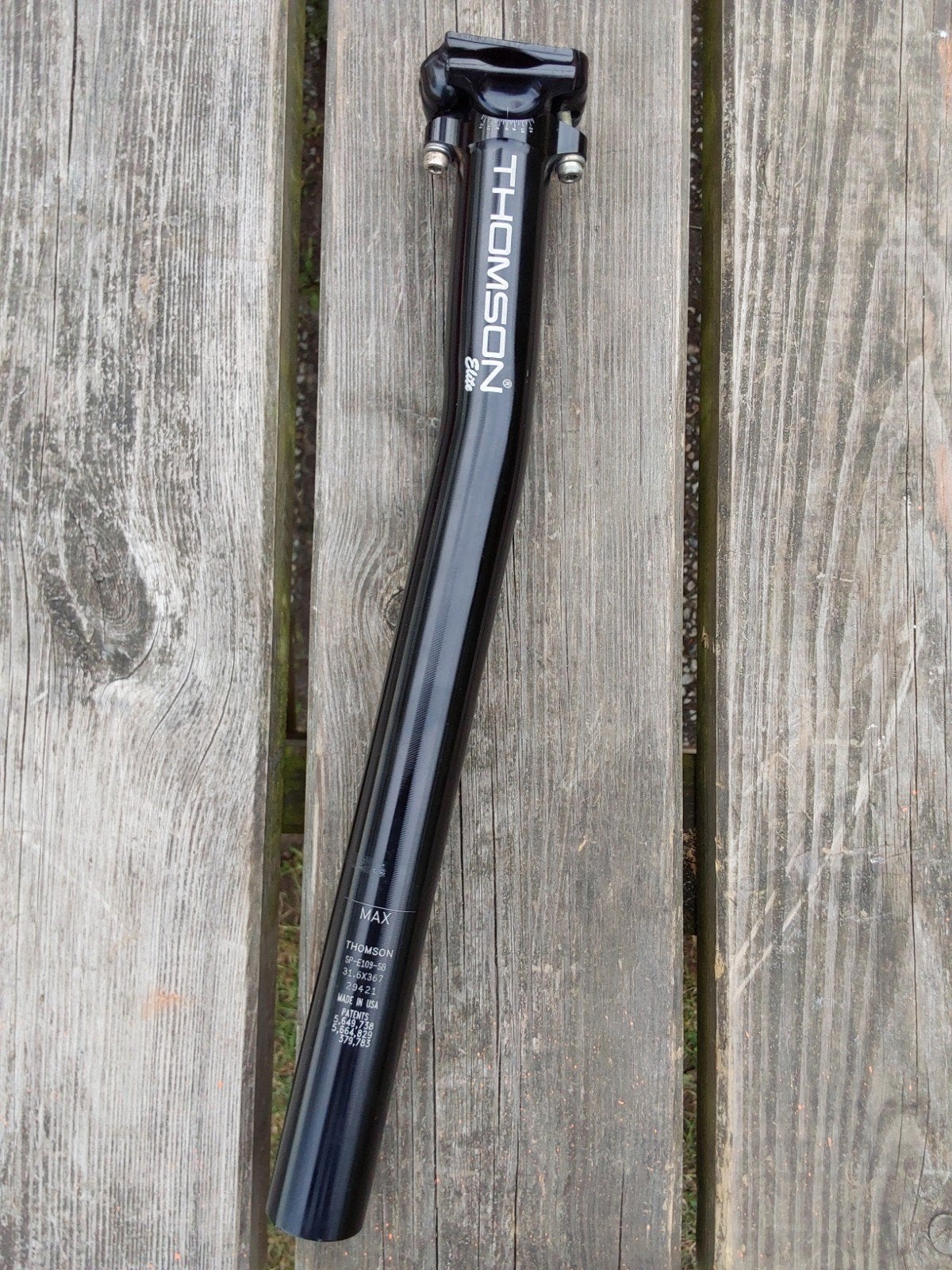 Super nette Thomson Elite setback zadelpen 31.6 x 367, Fietsen en Brommers, Ophalen of Verzenden, Zo goed als nieuw, Thomson, Aluminium