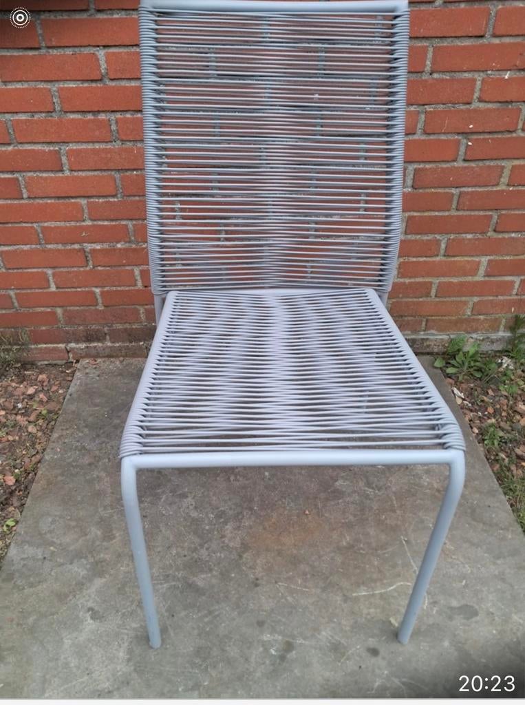 stoel / tuınstoel met metalen frame en kunststof zitting, Tuin en Terras, Tuinstoelen, Zo goed als nieuw, Kunststof, Ophalen of Verzenden
