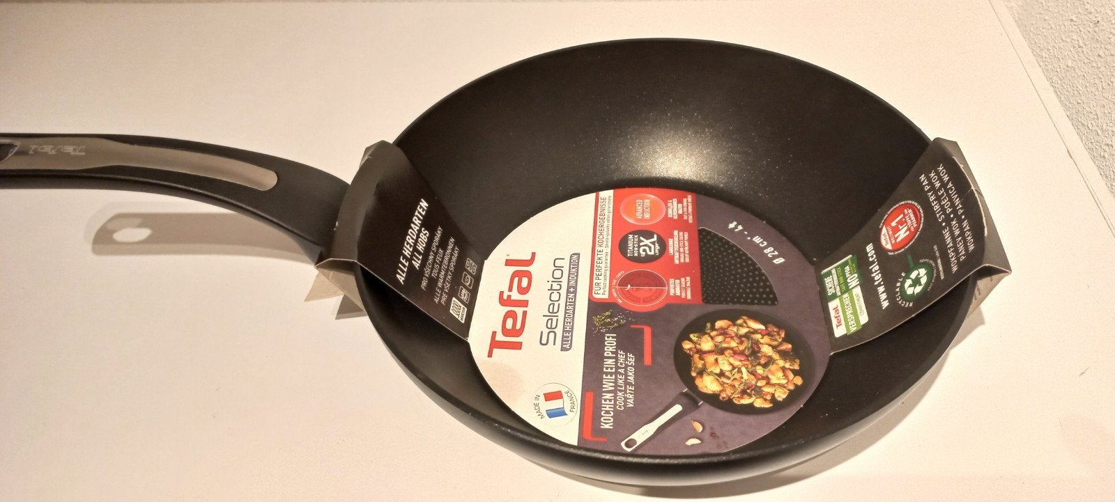 Tefal Selection Wokpan 28 cm - Inductie Geschikt, Tefal, Nieuw, Ophalen of Verzenden, Geschikt voor inductie