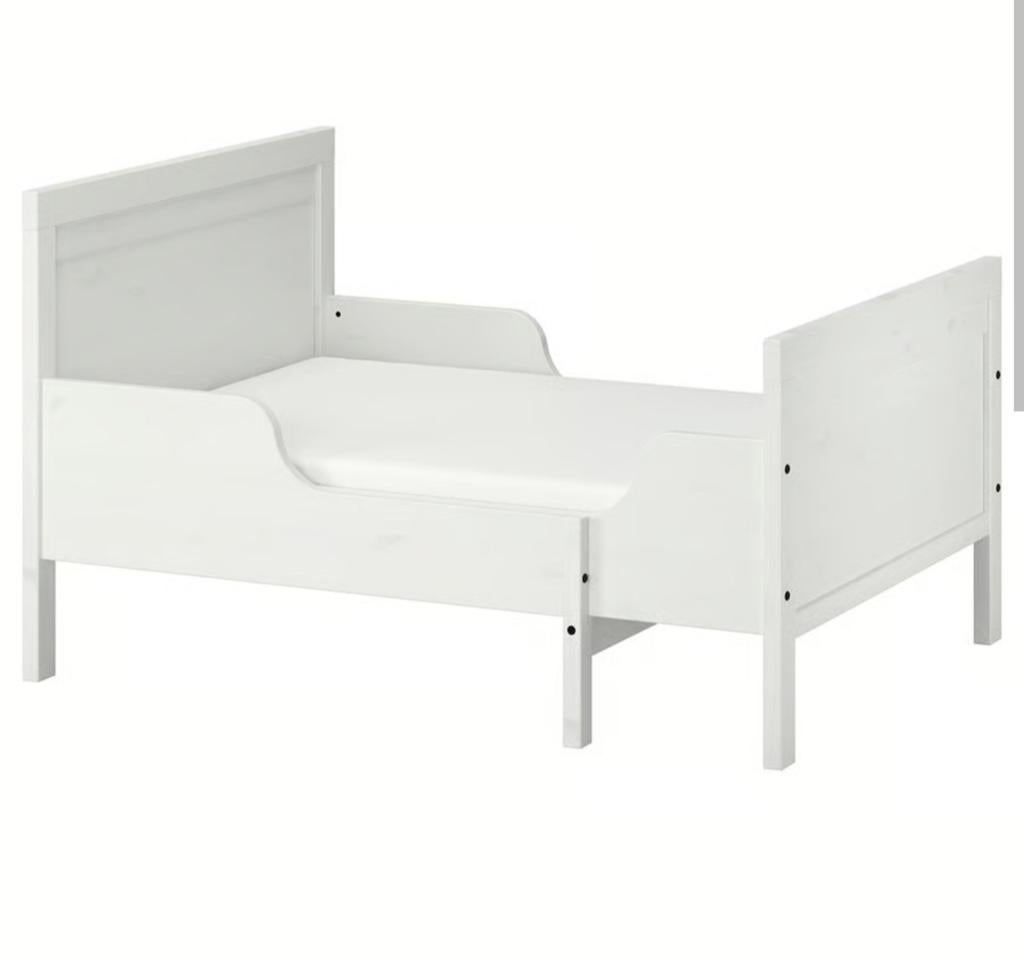 licht blauwe Sundvik Ikea meegroeibed 80x100, Kinderen en Baby's, Kinderkamer | Bedden, 70 tot 85 cm, Zo goed als nieuw, 180 cm of meer