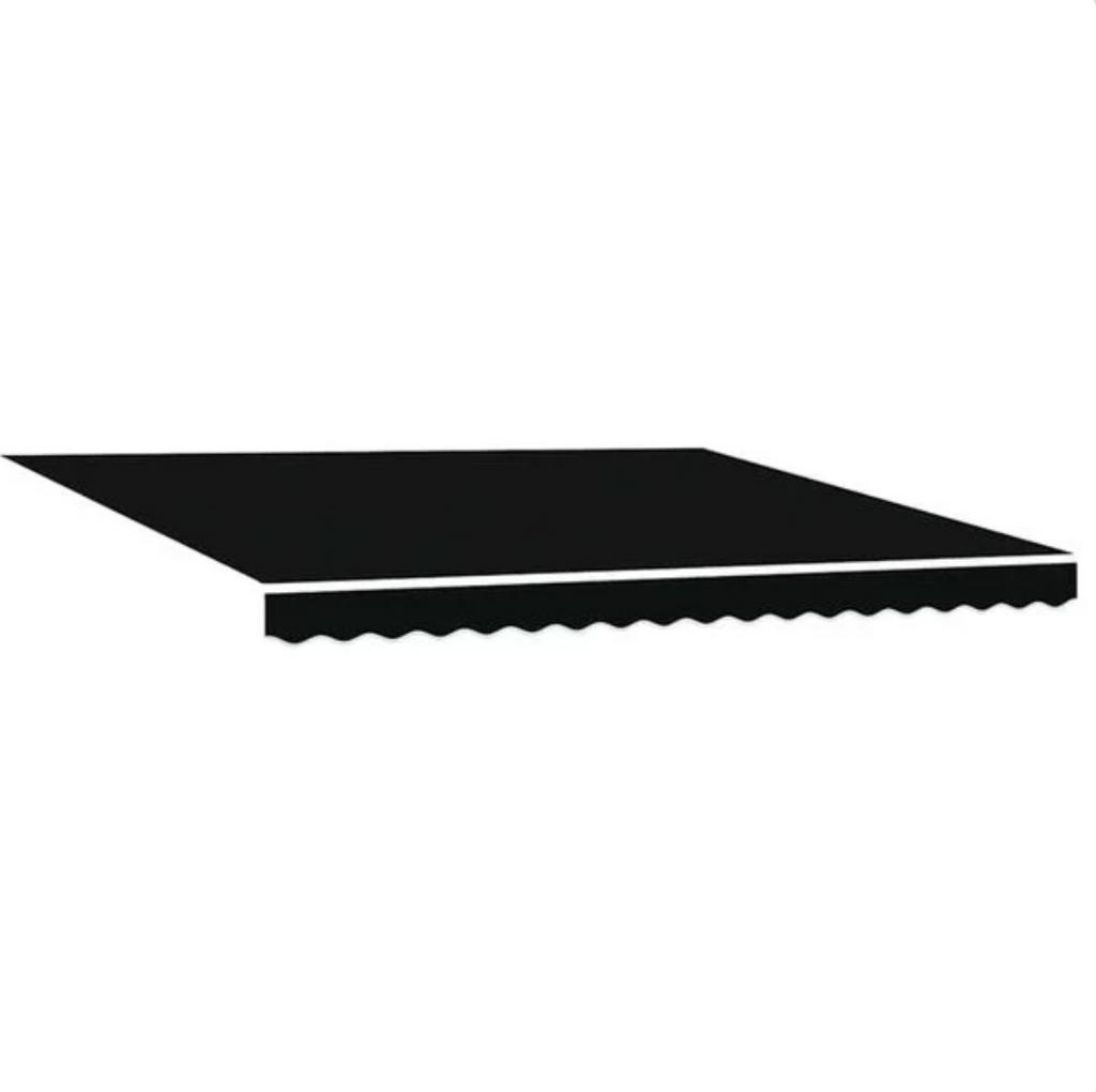 Zwart polyester zonneschermdoek 380x295 cm, Ophalen, Overige typen, Nieuw, 250 cm tot 450 cm