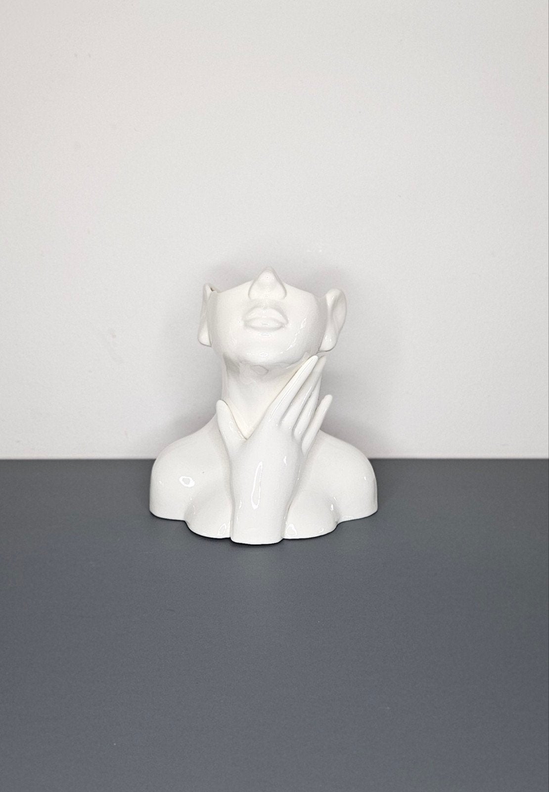 Vaas "Gezicht wit" H.18, Homexclusive, Info@homexclusive.be, Wit, Peerderbaan 2/1, 3940 Hechtel