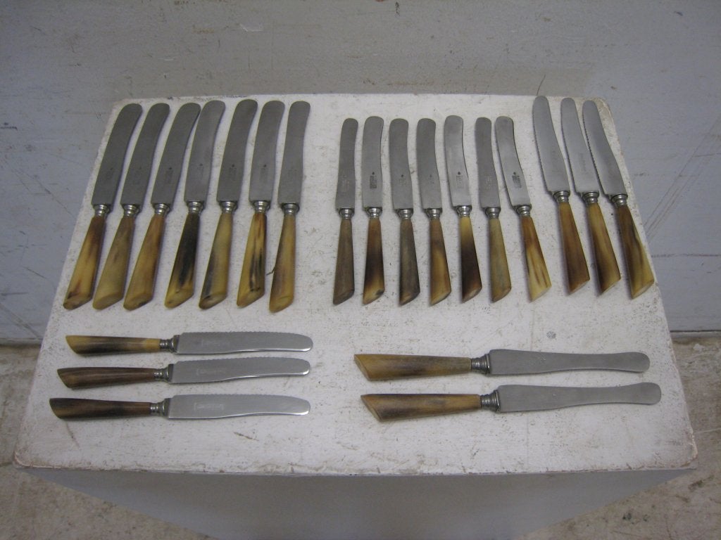 F, Herder Abr, Sohn antieke messenset, 22 stuks