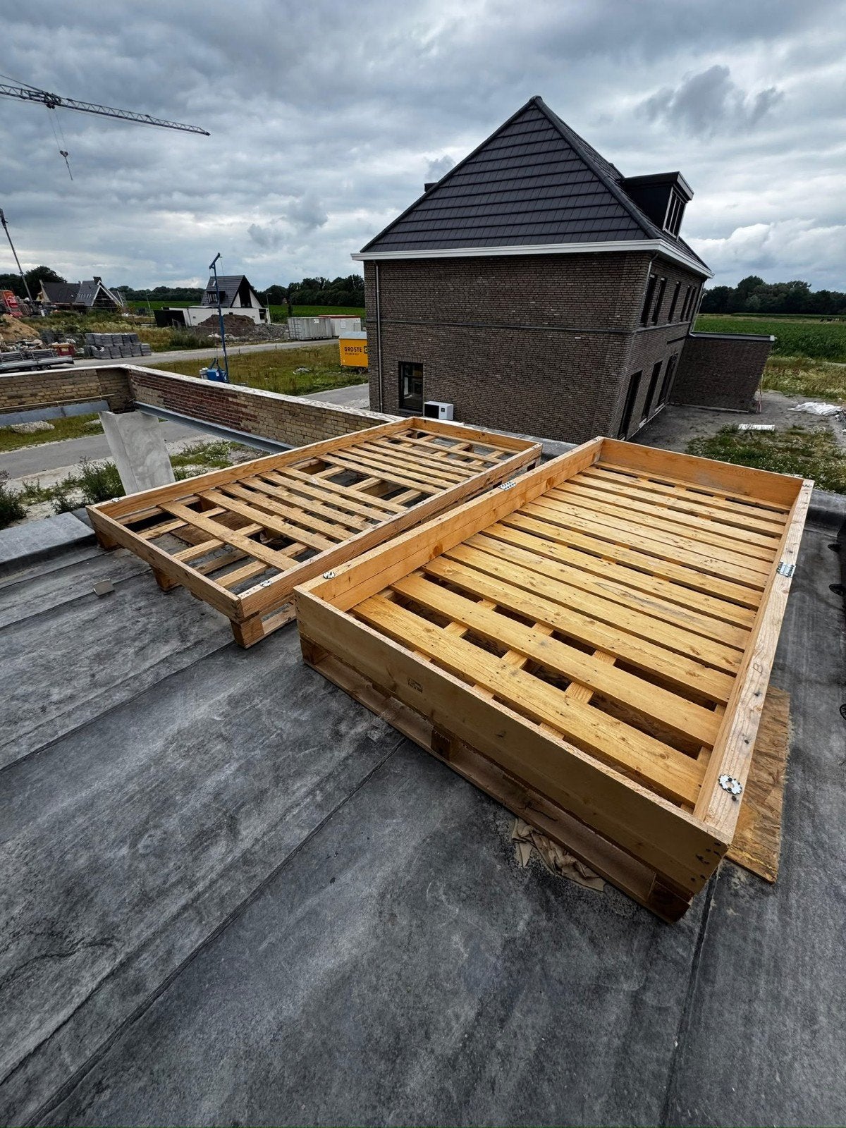 Houten bakken en rek voor opslag, transport of moestuin, Doe-het-zelf en Verbouw, Kratten en Dozen, Ophalen, Gebruikt, 100 cm of meer