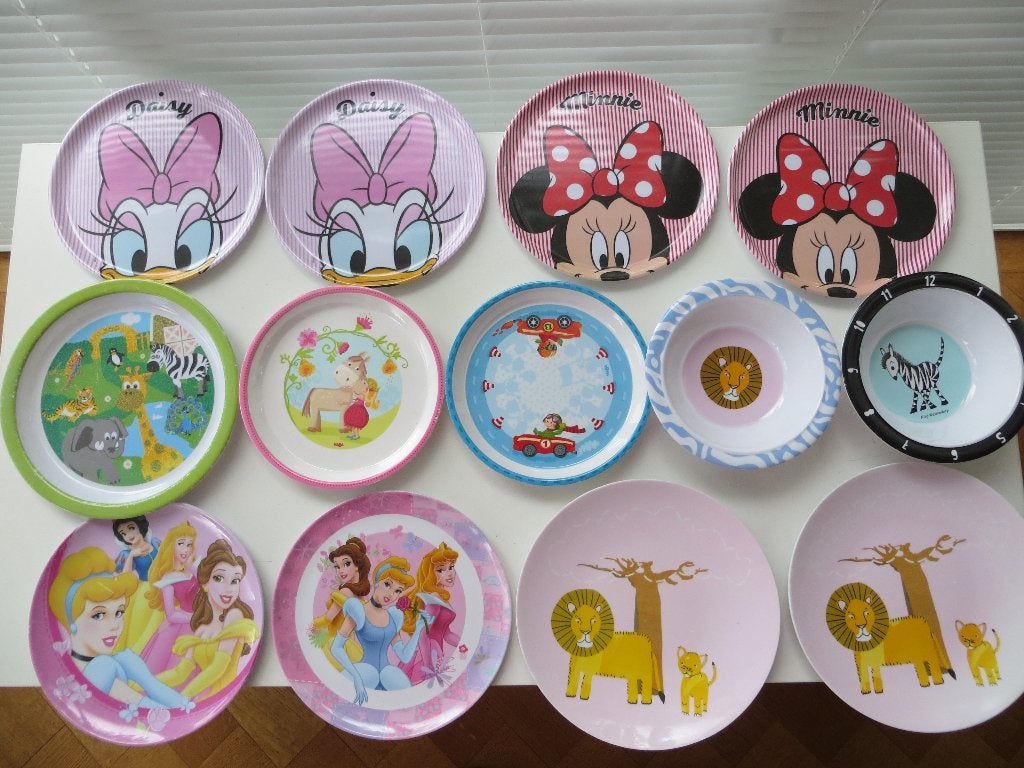 Borden Kinderen Hema Haba Disney Minnie mouse Princes Donald, Kunststof, Ophalen of Verzenden, Zo goed als nieuw, Bord(en)