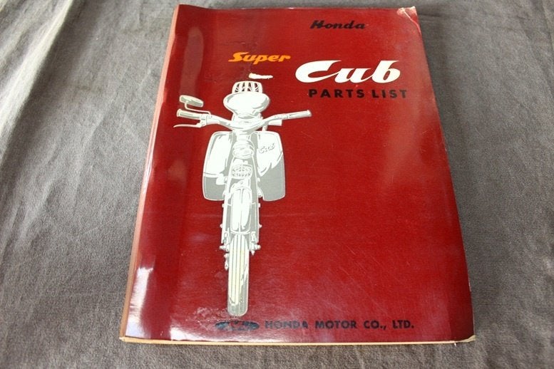 Honda Super Cub 1960 moped parts list onderdelen boek, Ophalen of Verzenden, Gebruikt