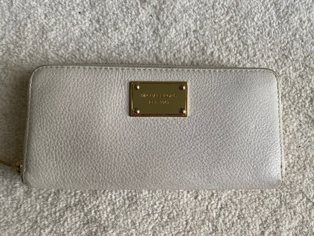 Leren portemonnee Michael Kors, Sieraden, Tassen en Uiterlijk, Overige merken, Gebruikt, Wit, Ophalen of Verzenden