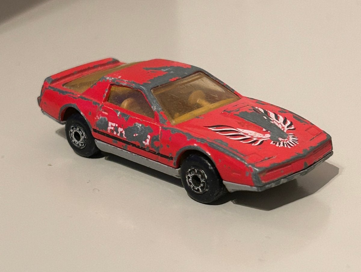 Matchbox Pontiac Firebird 1982 rood Vintage, Ophalen of Verzenden, Zo goed als nieuw, Auto