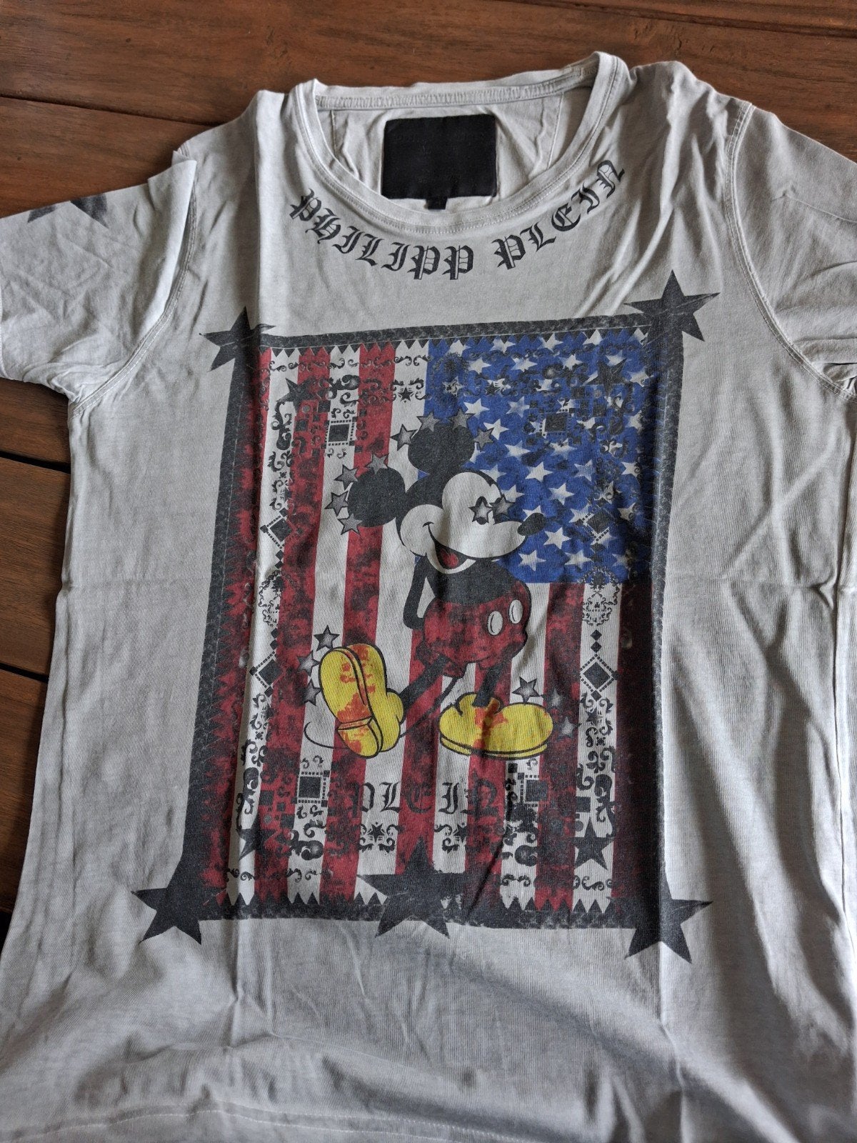 Philipp Plein Mickey Mouse T-shirt - Maat XL, Maat 56/58 (XL), Ophalen of Verzenden, Philipp Plein, Grijs
