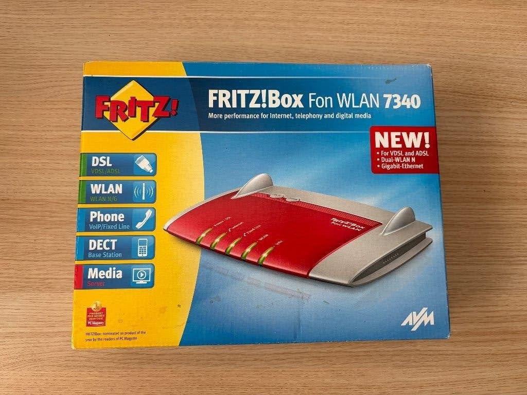 FRITZ!Box Fon WLAN 7340 Router met modem, Computers en Software, Ophalen of Verzenden, Gebruikt, Router met modem, FRITZ!Box