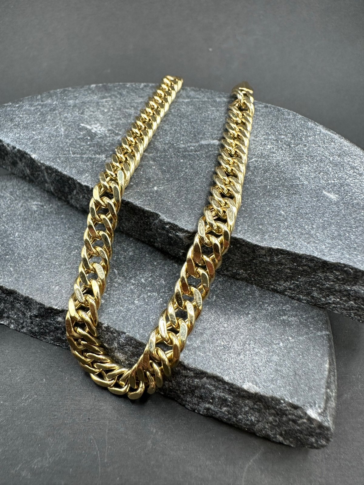 18k Gouden Miami Cubaan Link Armband, Ophalen of Verzenden, Zo goed als nieuw, Goud