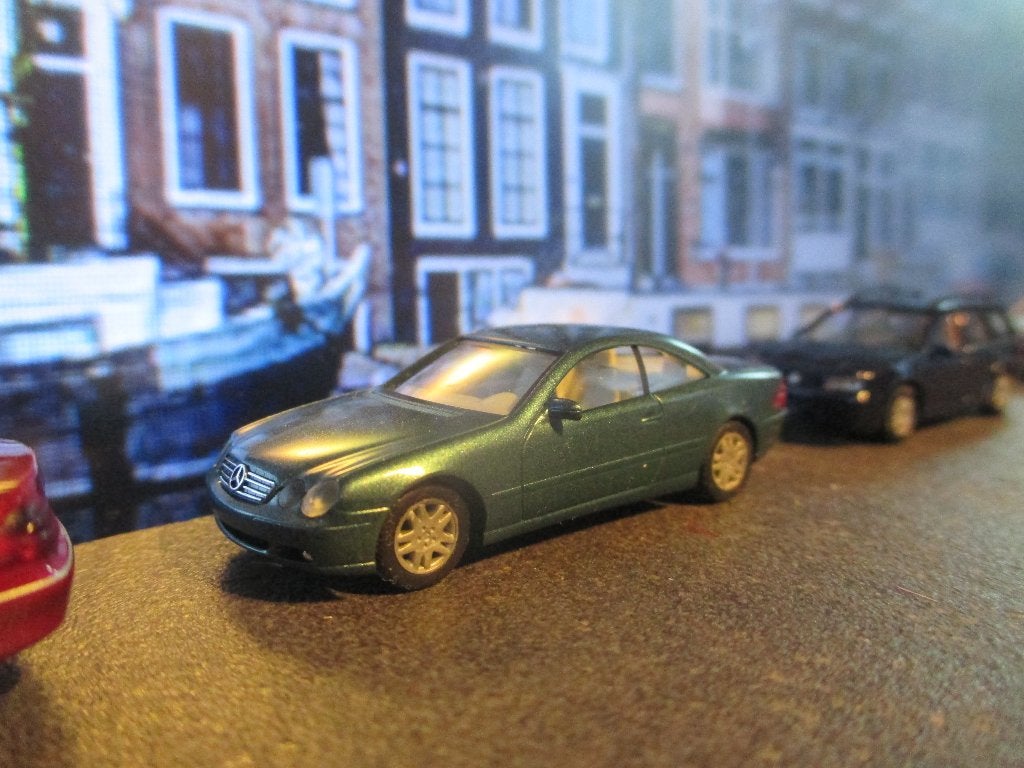 Mercedes Benz 560 / 600 CL V12 C215 CL-Klasse - Herpa groen, Hobby en Vrije tijd, Modelauto's | 1:87, Nieuw, Auto, Herpa, Ophalen of Verzenden