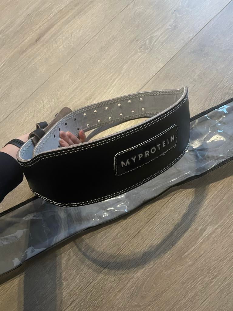 Myprotein sportbelt, gym belt halterriem- Zwart nieuw, Sport en Fitness, Fitnessmaterialen, Ophalen of Verzenden, Zo goed als nieuw
