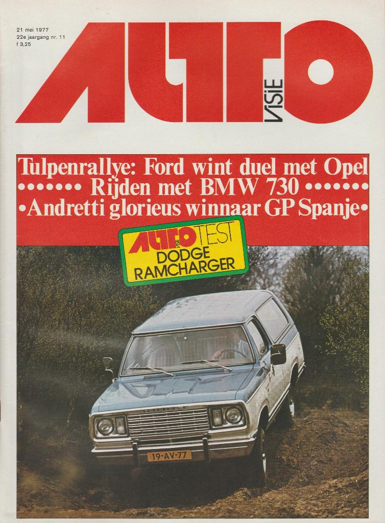 Dodge Ramcharger ( Dodge RAM ) test in Autovisie 1977, Gelezen, Ophalen of Verzenden, Overige merken, Autovisie