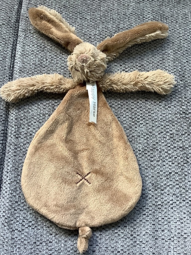 Happy Horse konijn Richie knuffeldoekje lapje bruin 4 euro, Ophalen of Verzenden, Zo goed als nieuw, Konijn