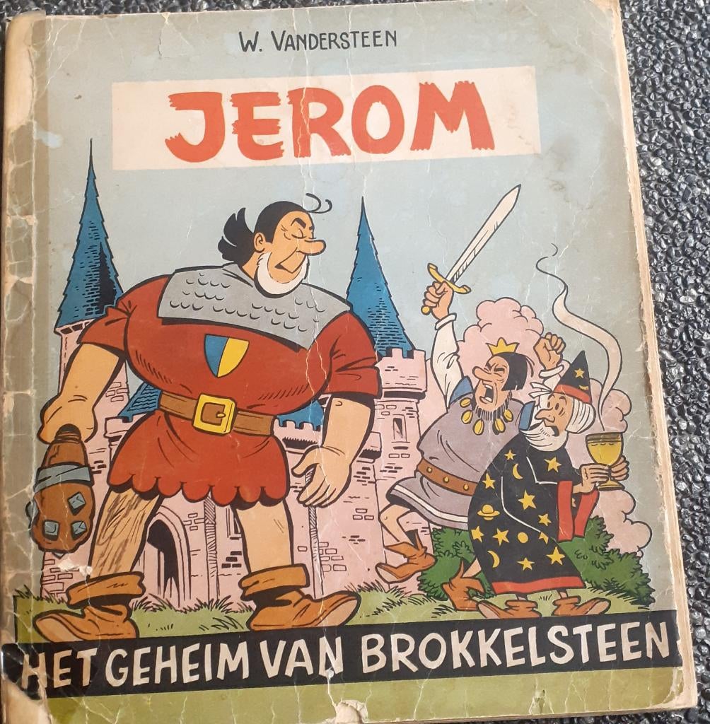 Jerom Het geheim van Brokkelsteen herdruk 1967, Gelezen, Willy Vandersteen, Eén stripboek, Ophalen of Verzenden