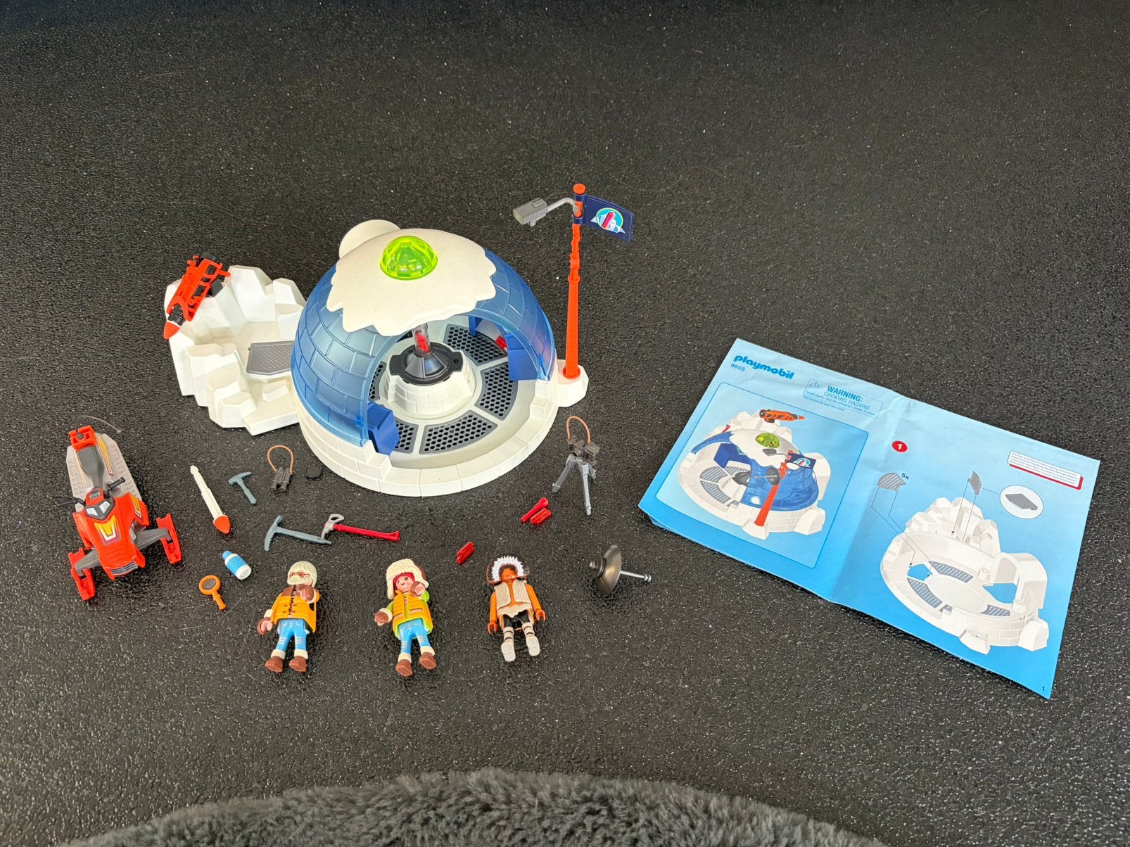 Playmobil iglo hoofdkwartier poolexpeditie 9055 met boekje, Kinderen en Baby's, Complete set, Overige typen, Ophalen of Verzenden