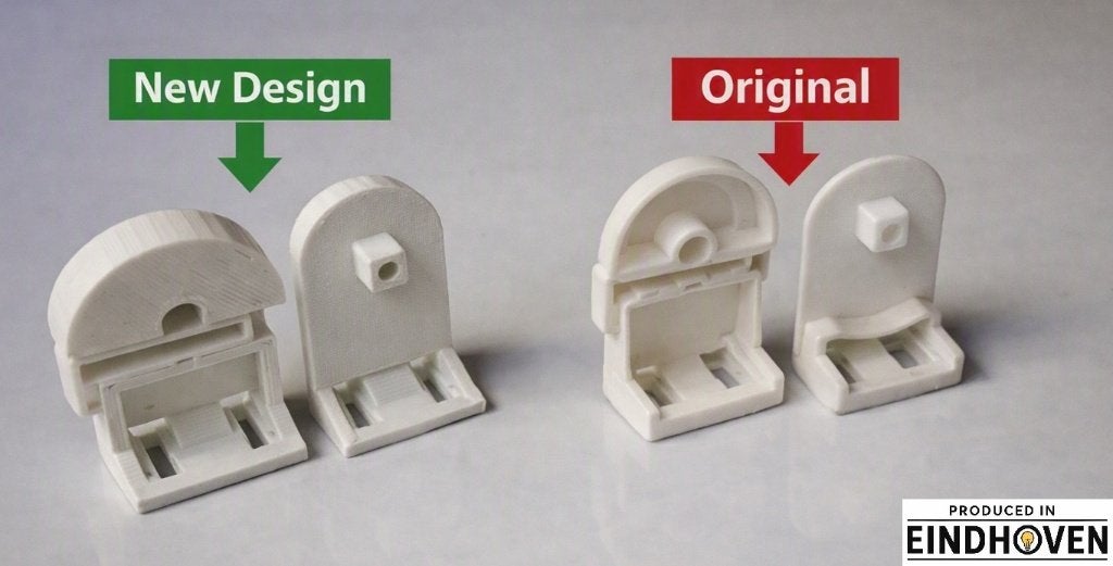 Versterkte kunststof bracket, geschikt voor IKEA gordijnen, Verzenden, Wit, Nieuw, Gordijn