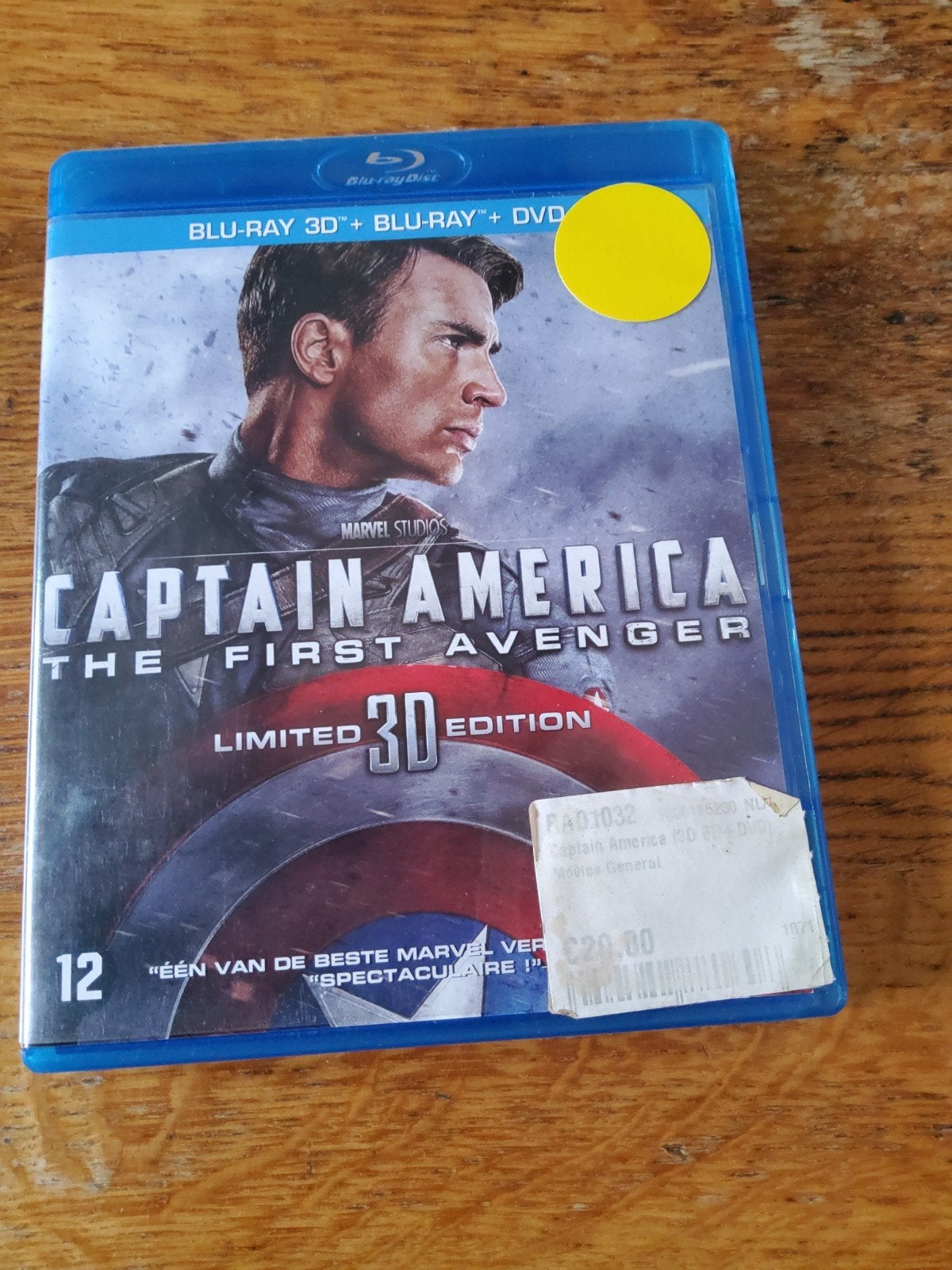 Captain America: The First Avenger 3D Blu-ray, Inclusief DVD, Film, Actie, Ophalen of Verzenden