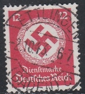 Rijk 1942 172 Dienst 12p hakenkruis, Gest, Ophalen of Verzenden, Overige periodes, Gestempeld