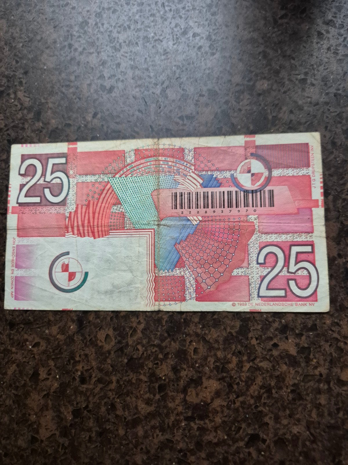 25 Gulden biljet uit 1989 - Nederlands bankbiljet, Ophalen of Verzenden, 25 gulden, Los biljet