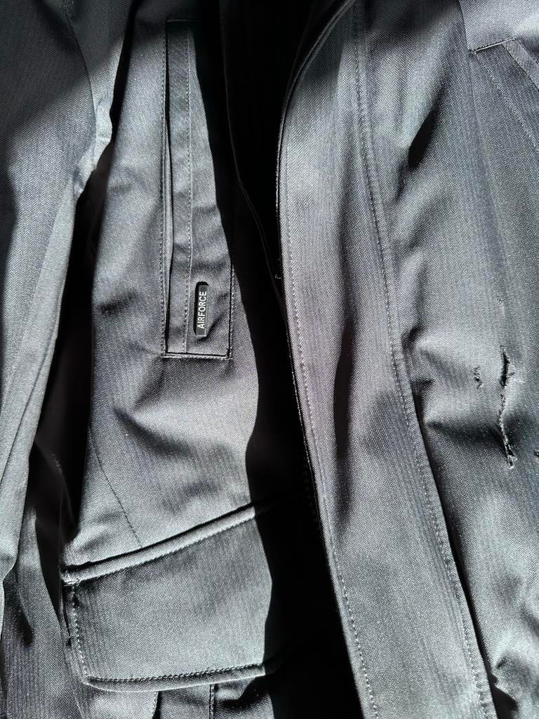 Airforce Herringbone Parka Grijs Maat M - Beschadigd, Kleding | Heren, Jassen | Winter, Gedragen, Maat 48/50 (M), Grijs, Ophalen of Verzenden