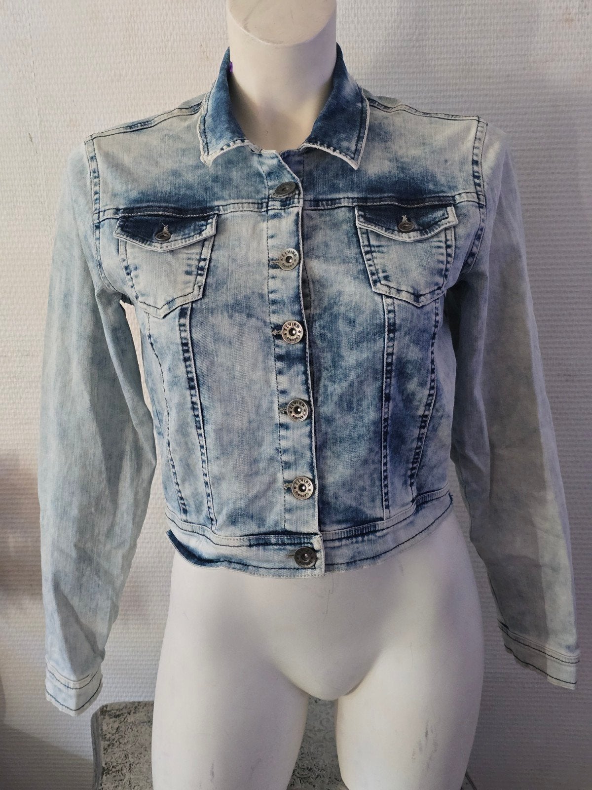 Elvira Casuals spijkerjasje maat 38, Maat 38/40 (M), Blauw, Elvira Casuals, Ophalen of Verzenden