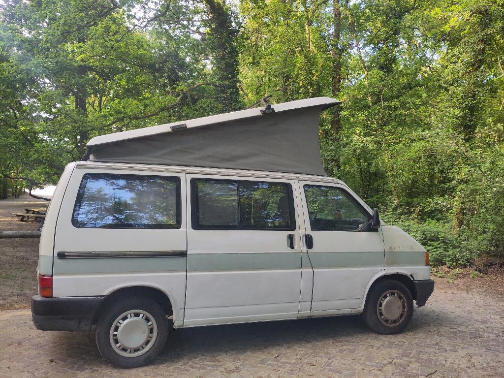 Witte VW T4 California 1991 camper Diesel, Caravans en Kamperen, Campers, Buscamper of Camperbus, Volkswagen, Particulier, Tot en met 4