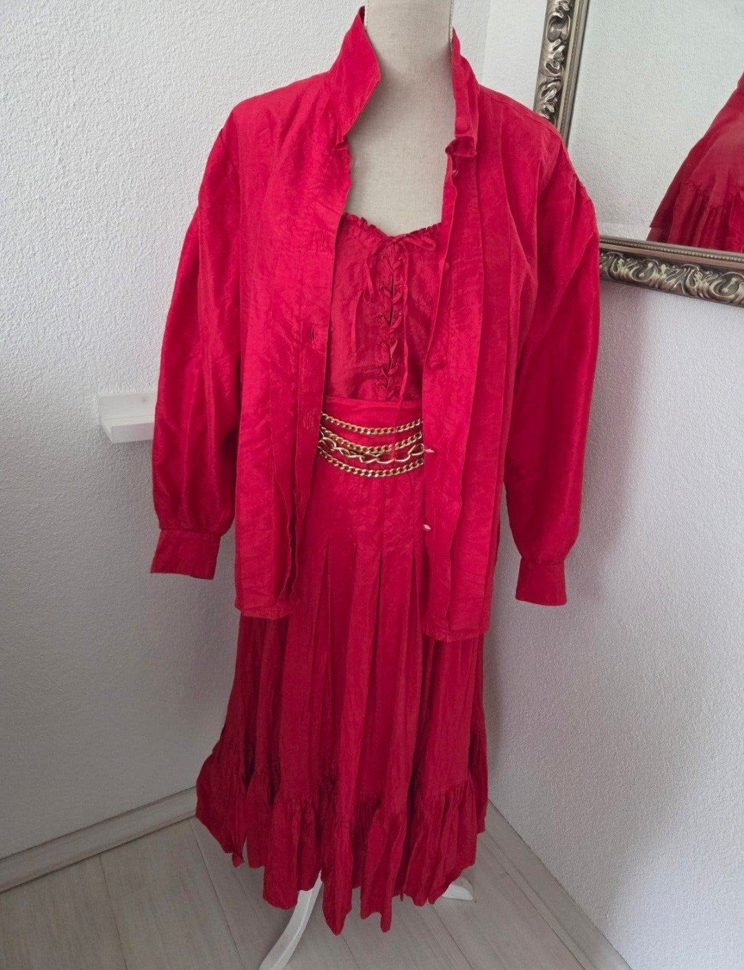 Lorenz rok, top, blouse & riem 100% zijde, Maat 38/40 (M), Overige typen, Ophalen of Verzenden, Zo goed als nieuw
