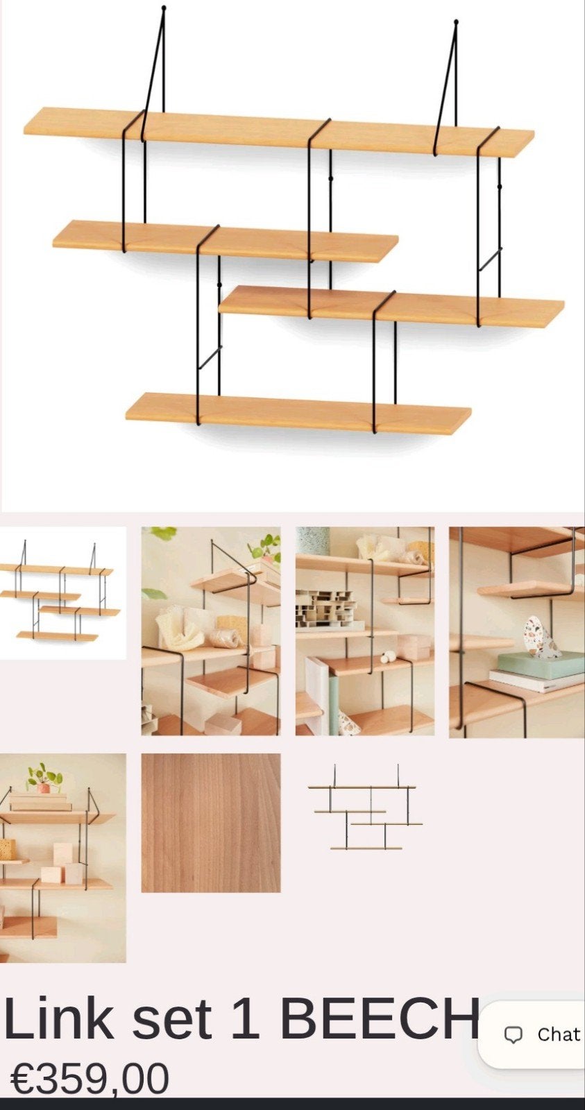 String wandrek met 4 eiken fineer planken Studio Hausen, Ophalen, Zo goed als nieuw