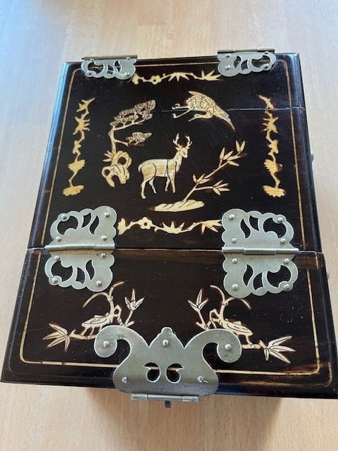 Chinees Juwelen Kistje, Antiek en Kunst, Hout, Overige typen, Ophalen of Verzenden, Ingelegd