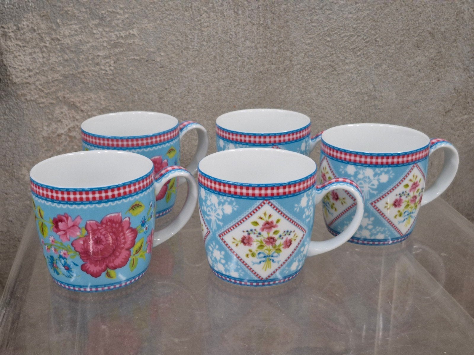 set van 5 mokken pip studio pickwick, Pip Studio, Zo goed als nieuw, Overige stijlen, Porselein