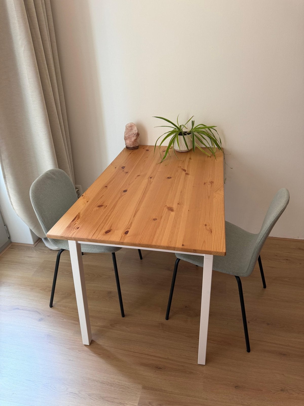 Houten eettafel incl. 2 stoelen, Huis en Inrichting, Tafels | Eettafels, Ophalen, Zo goed als nieuw, Rechthoekig, 50 tot 100 cm