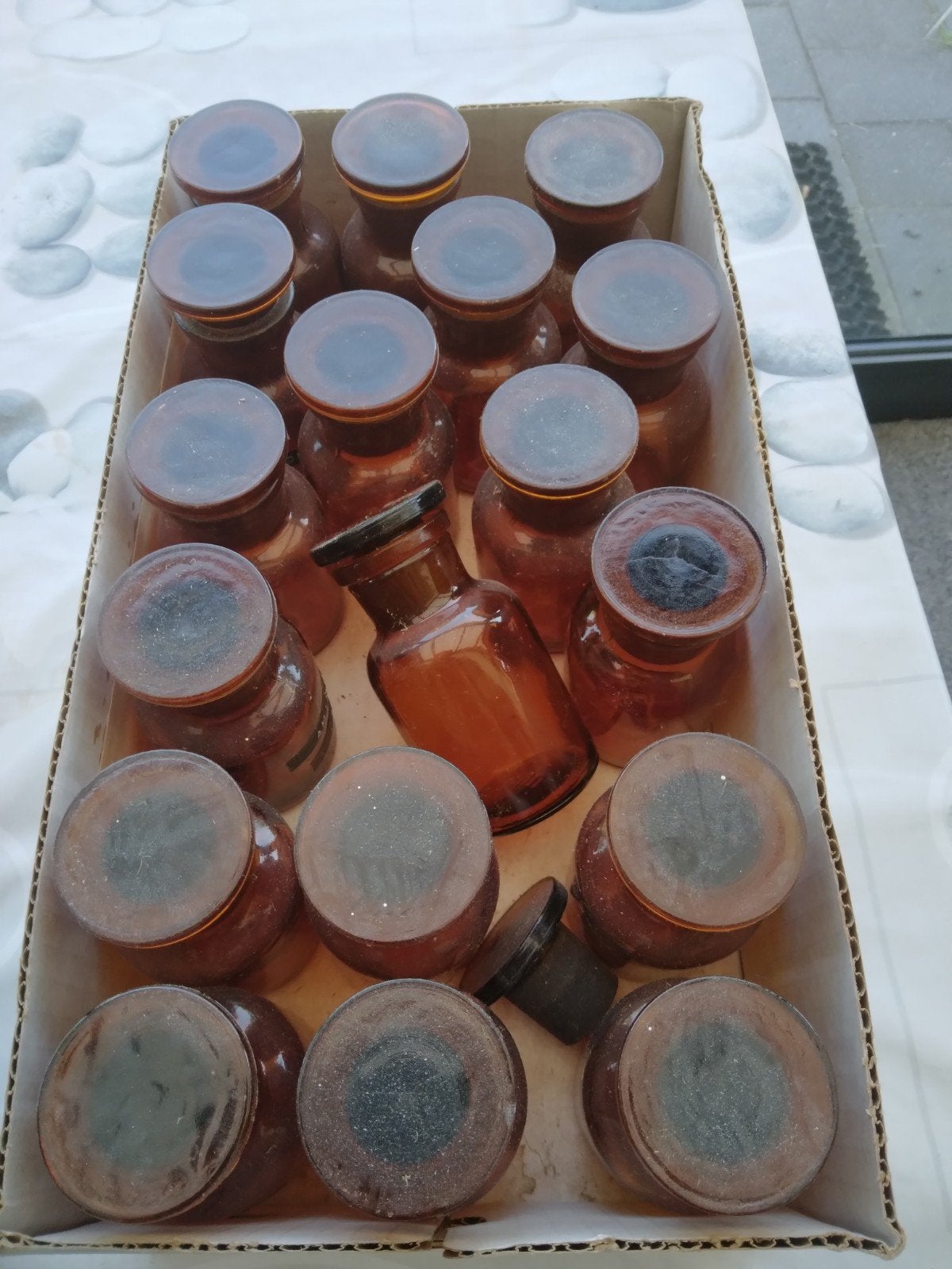 Vintage apothekerspotten in diverse maten, Ophalen