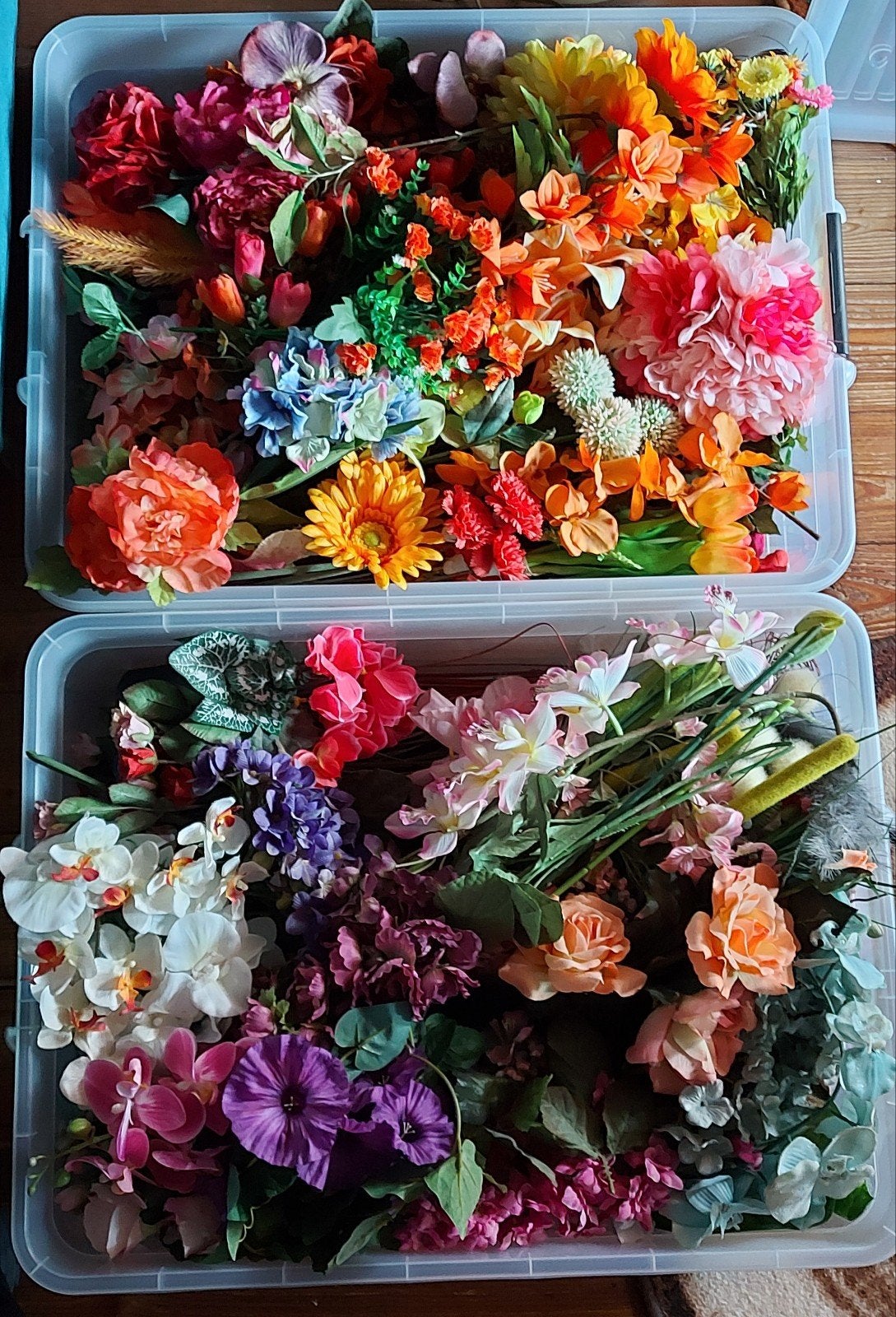 Kunstbloemen, Ophalen