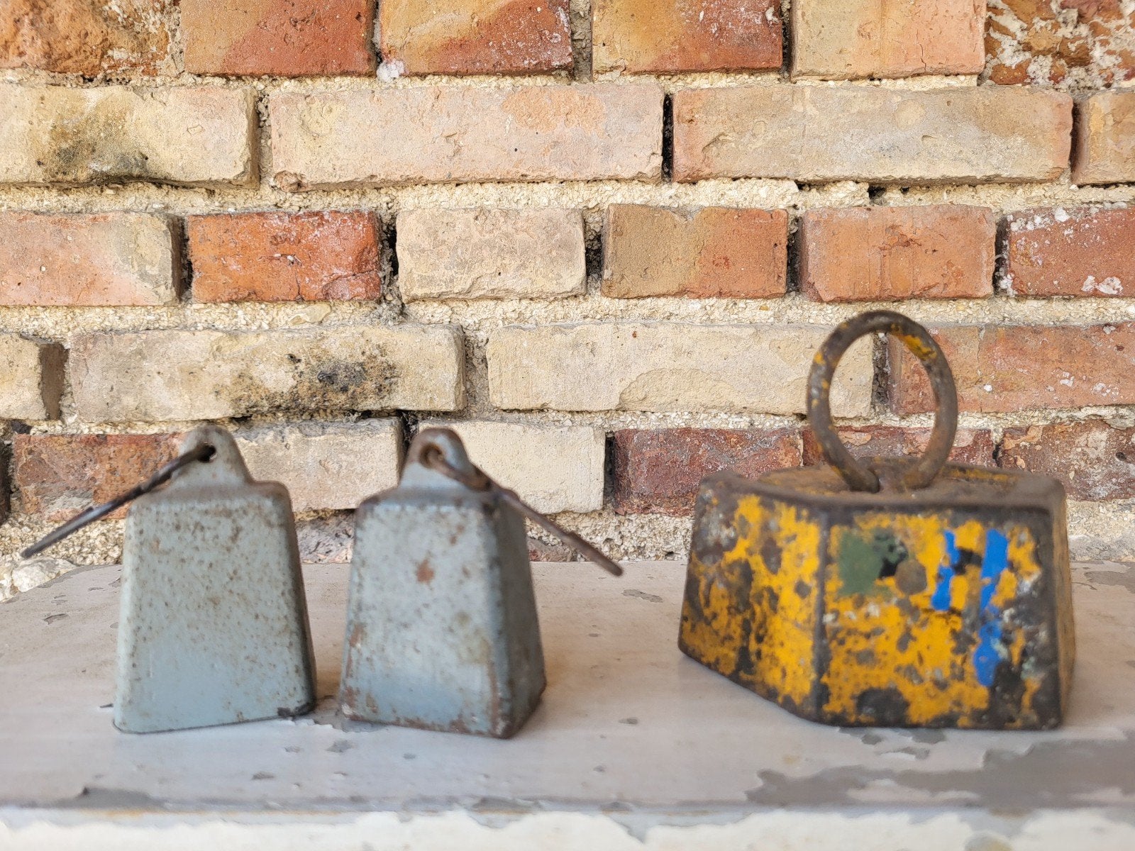 Set van drie kleine decoratieve gewichten / allegonda, Antiek en Kunst, Ophalen of Verzenden