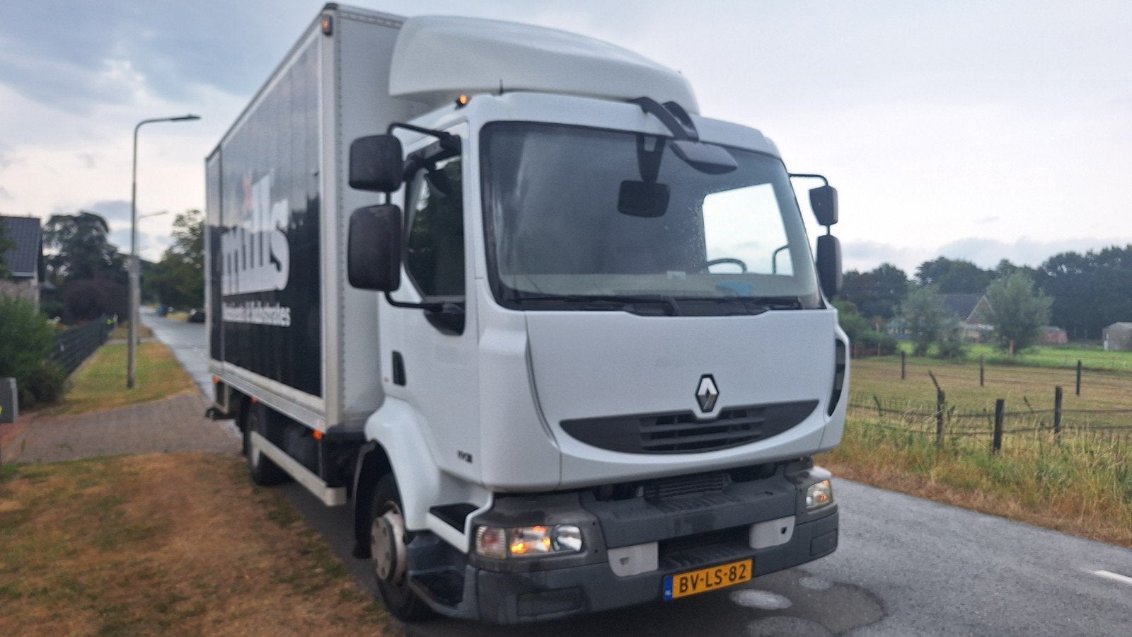 renault midlum 190 '08 bakw.+ klep, 190 pk, Renault, Wit, Grijs