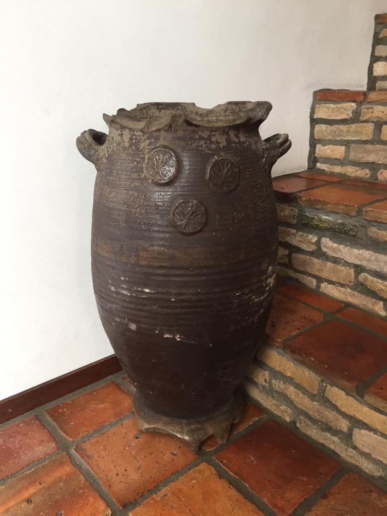 Te koop; antieke pot keulse pot aardewerk vintage, Ophalen, Gebruikt
