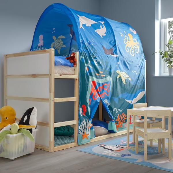 Kura hoogslaper bed tent, Kinderen en Baby's, Ophalen of Verzenden, Zo goed als nieuw, Hoogslaper