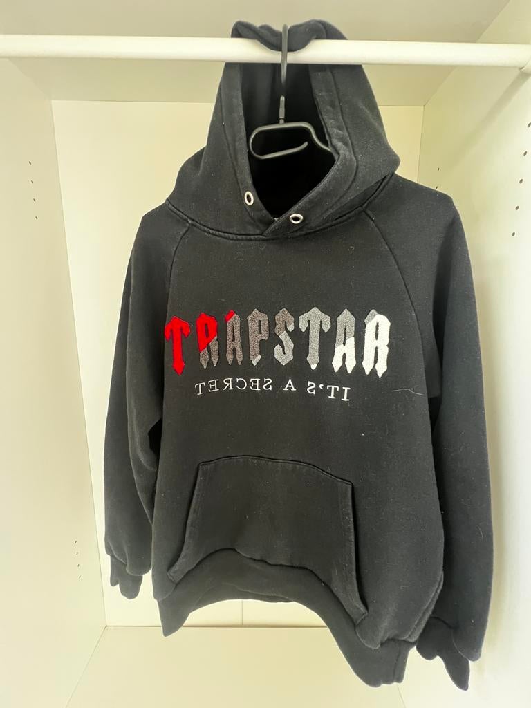 Trapstar Hoodie – Black / Red-Grey | Size S, Ophalen of Verzenden, Zo goed als nieuw, Maat 46 (S) of kleiner, Zwart